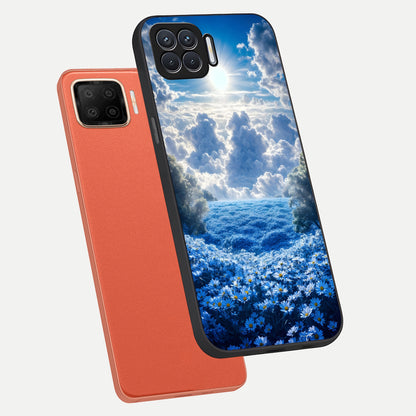  Heavenly Daisy Horizon phone case For Oppo F17 showing premium glass back cover with detailed artwork