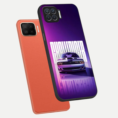  Midnight Muscle Ride phone case For Oppo F17 showing premium glass back cover with detailed artwork