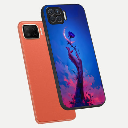  Mystic Hand phone case For Oppo F17 showing premium glass back cover with detailed artwork