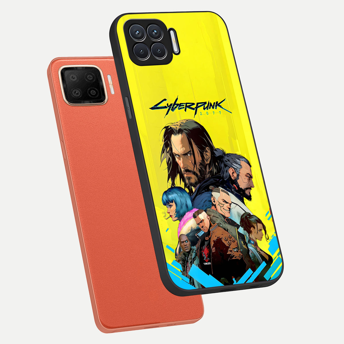  Neon Rebel Genesis phone case For Oppo F17 showing premium glass back cover with detailed artwork