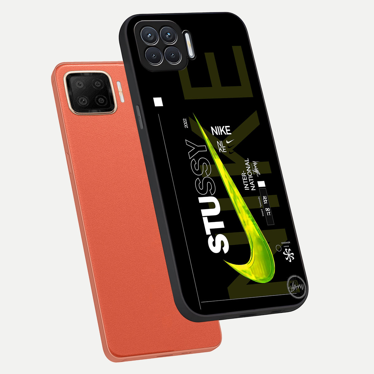  Neon Street Edition phone case For Oppo F17 showing premium glass back cover with detailed artwork