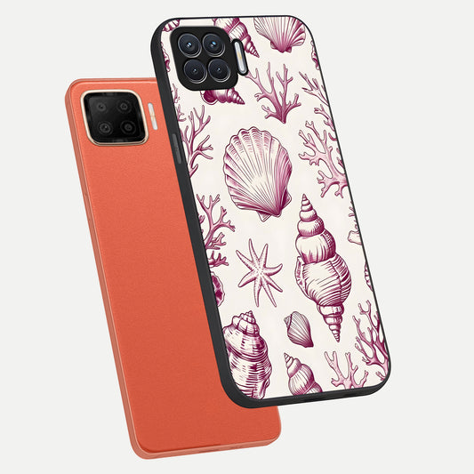  Pink Power Sparks phone case For Oppo F17 showing premium glass back cover with detailed artwork