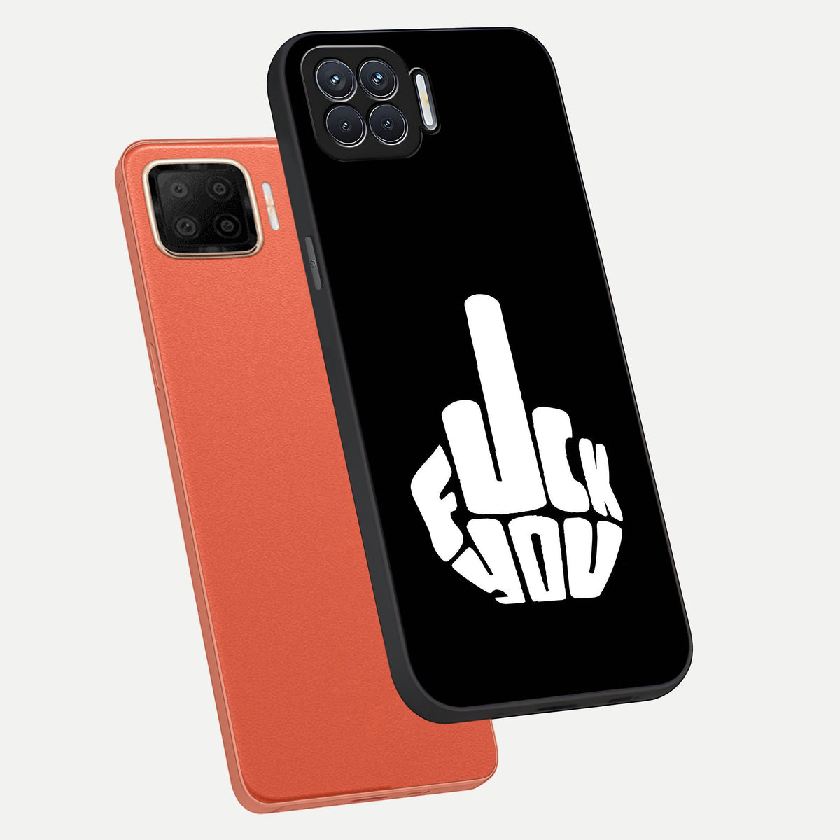  Rebel Mode On phone case For Oppo F17 showing premium glass back cover with detailed artwork