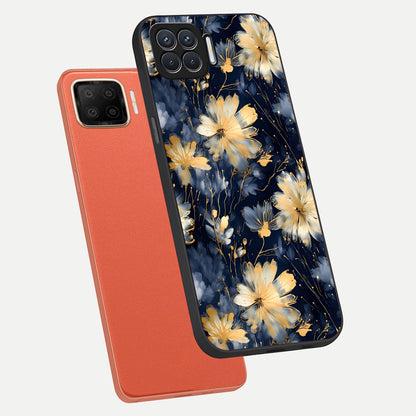  Royal Petal Dream phone case For Oppo F17 showing premium glass back cover with detailed artwork