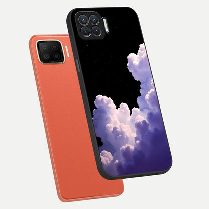  Starlit Night Whispers phone case For Oppo F17 showing premium glass back cover with detailed artwork