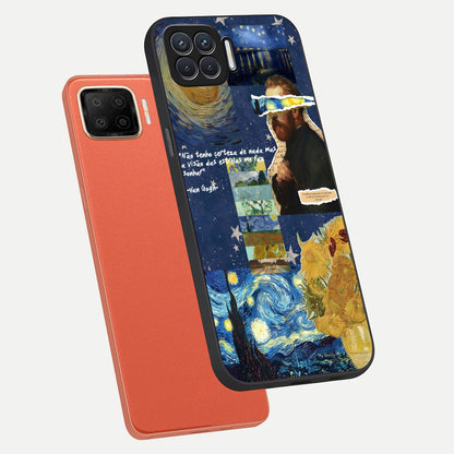 Starry Dream Vision phone case For Oppo F17 showing premium glass back cover with detailed artwork