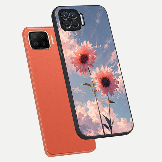  Sun Moon Balance phone case For Oppo F17 showing premium glass back cover with detailed artwork