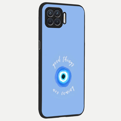  Bright Future Ahead back cover For Oppo F17 slim fit glass case with vibrant aesthetic design