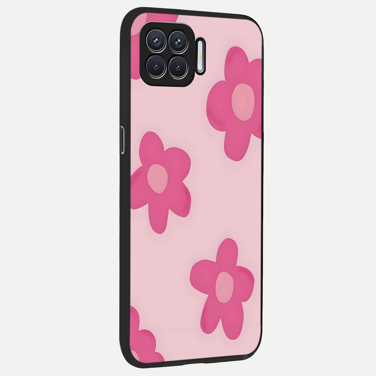  Candy Bloom Dreams back cover For Oppo F17 slim fit glass case with vibrant aesthetic design
