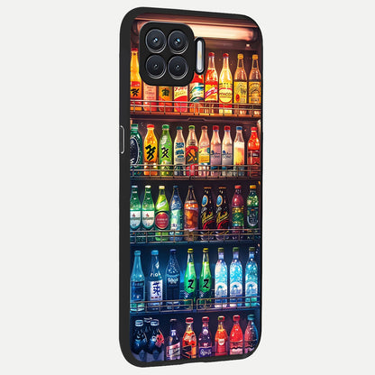  Colorfull Tree back cover For Oppo F17 slim fit glass case with vibrant aesthetic design