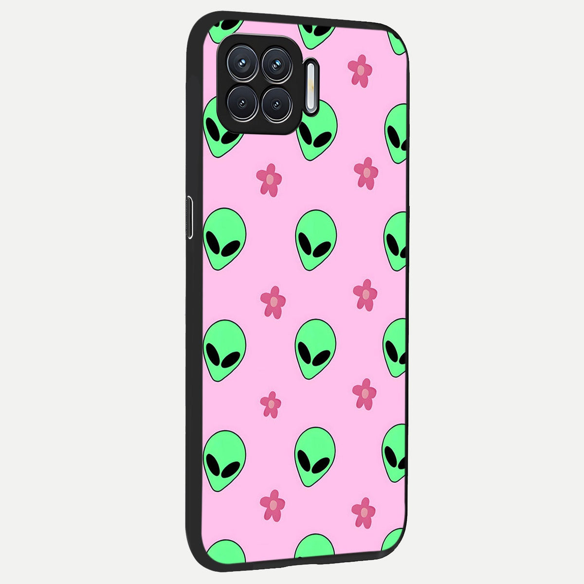  Cosmic Cute Crush back cover For Oppo F17 slim fit glass case with vibrant aesthetic design