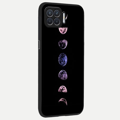  Crimson All Planets back cover For Oppo F17 slim fit glass case with vibrant aesthetic design