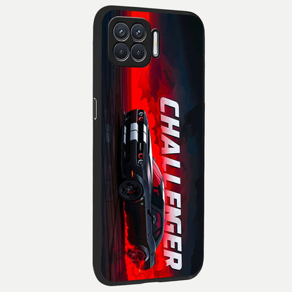  Crimson Challenger Fury back cover For Oppo F17 slim fit glass case with vibrant aesthetic design