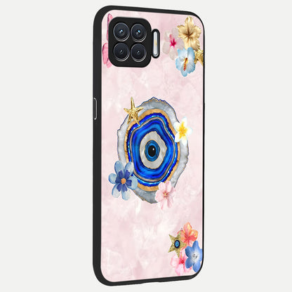  Divine Aura Bloom back cover For Oppo F17 slim fit glass case with vibrant aesthetic design