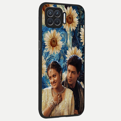  Eternal Love Story back cover For Oppo F17 slim fit glass case with vibrant aesthetic design