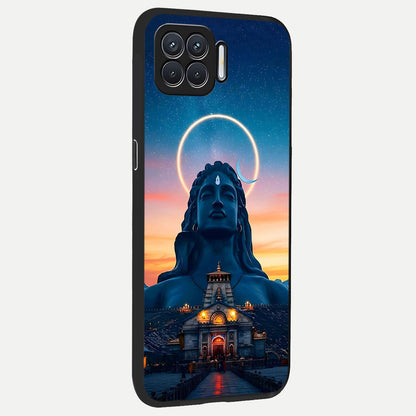  Eternal Shiva Aura back cover For Oppo F17 slim fit glass case with vibrant aesthetic design