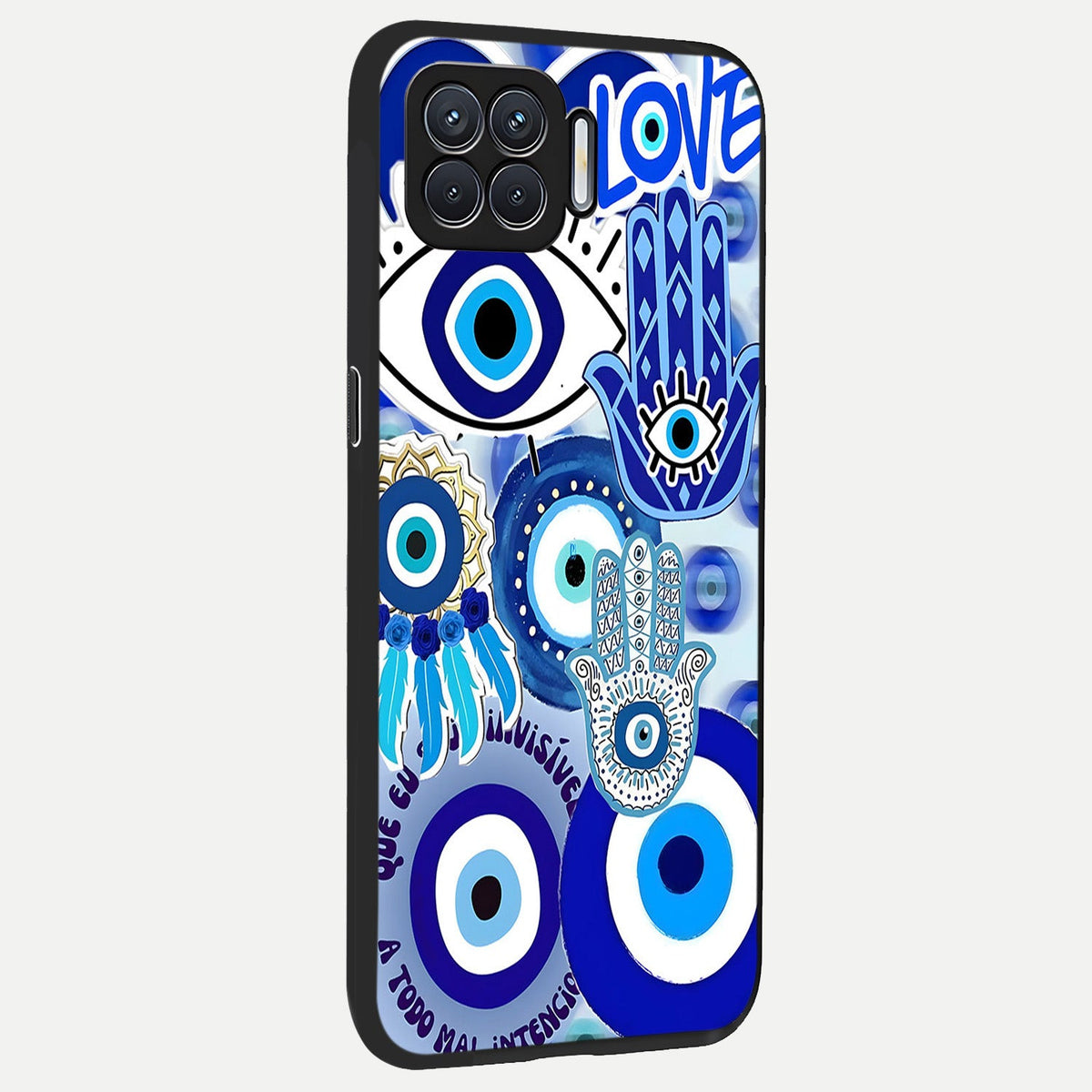  Evil Eyes Dream back cover For Oppo F17 slim fit glass case with vibrant aesthetic design