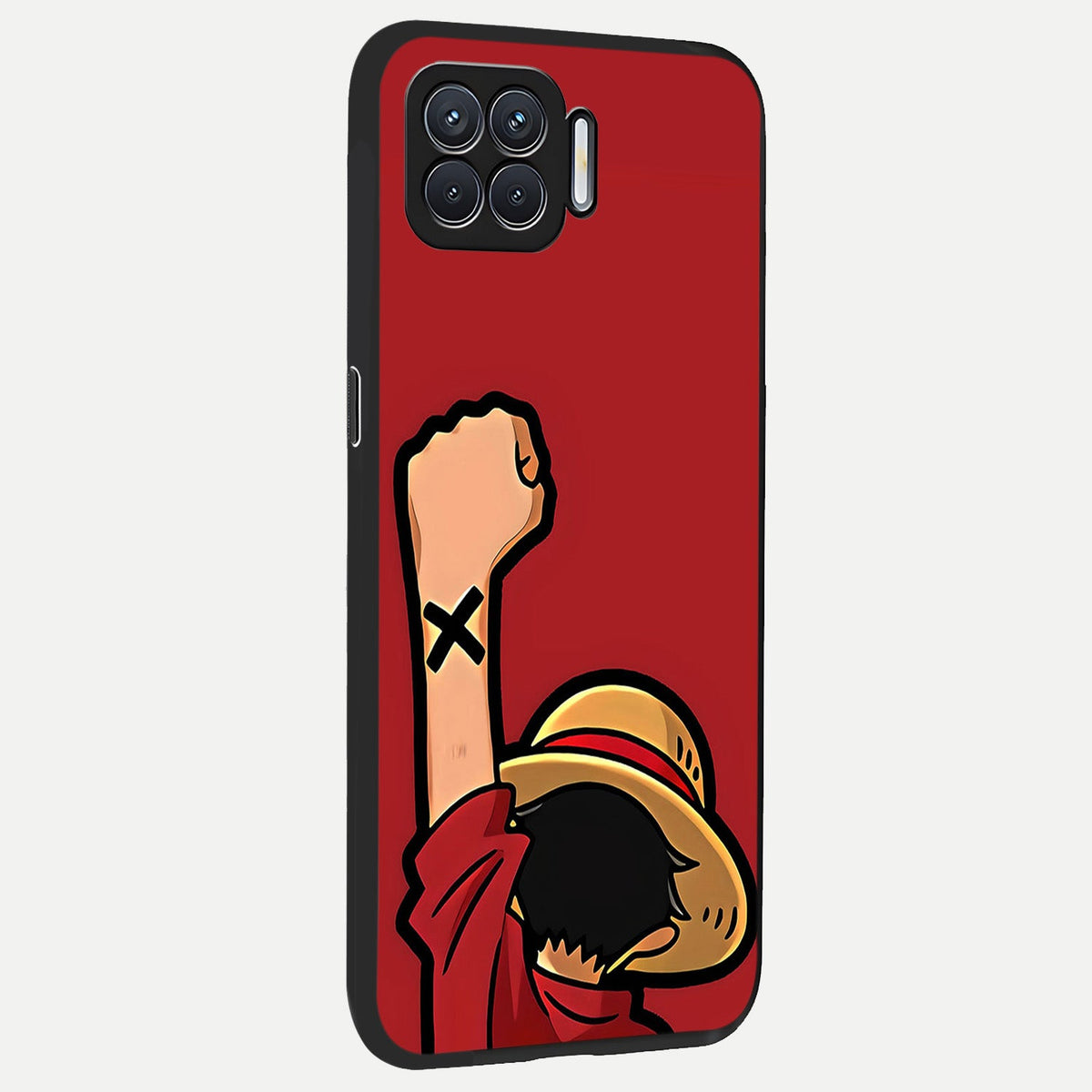  Luffy X Spirit back cover For Oppo F17 slim fit glass case with vibrant aesthetic design