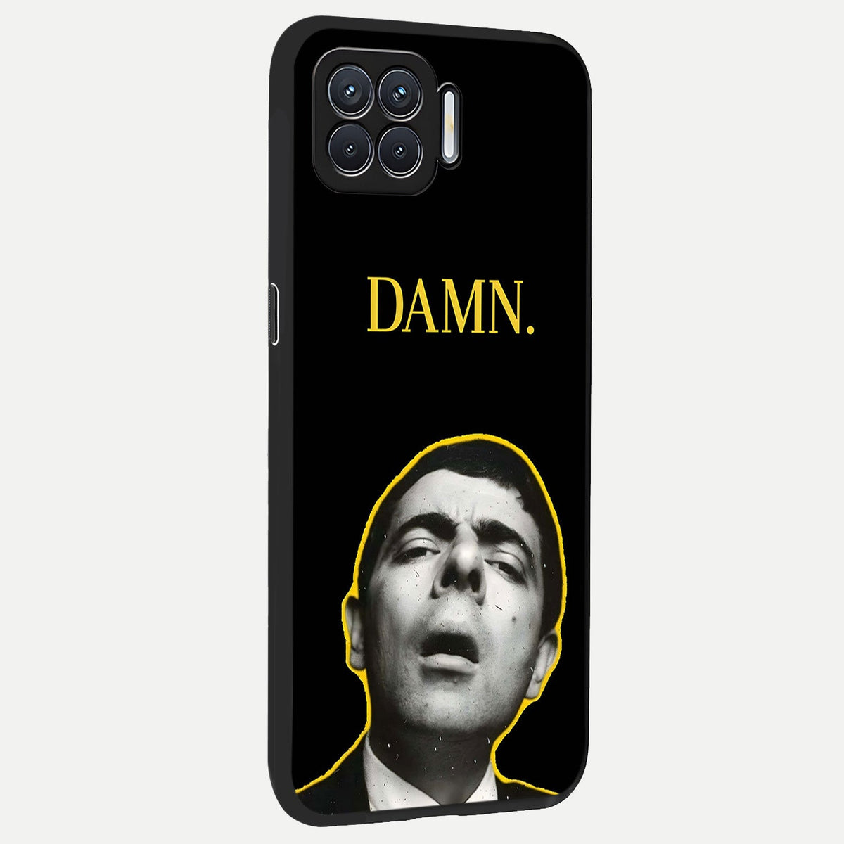  Mr Bean Damn back cover For Oppo F17 slim fit glass case with vibrant aesthetic design