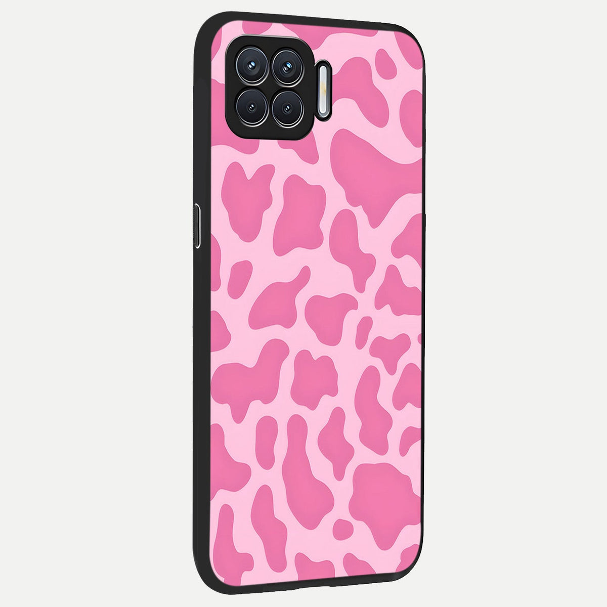  Pinkish Scenery back cover For Oppo F17 slim fit glass case with vibrant aesthetic design