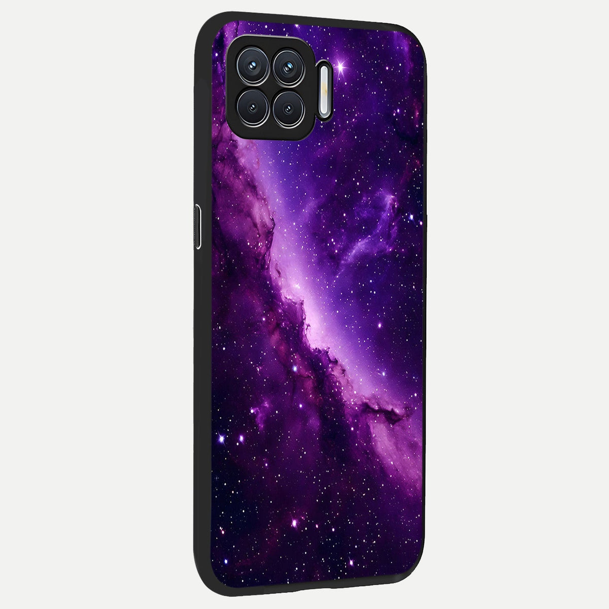  Purple Shade Sky back cover For Oppo F17 slim fit glass case with vibrant aesthetic design