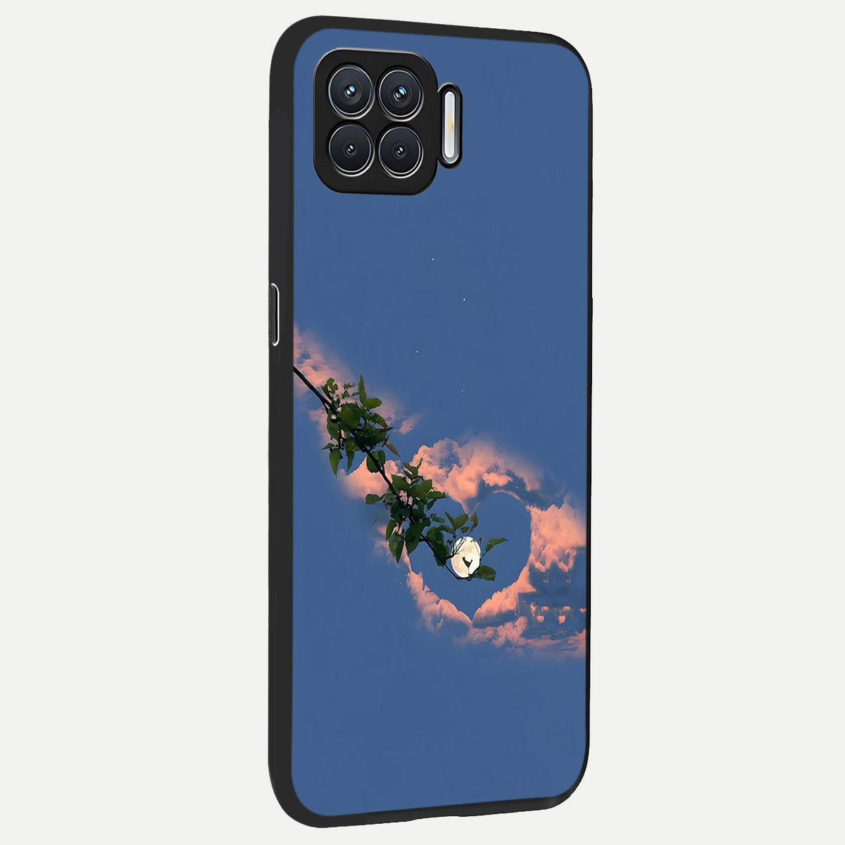  Sky Under Tree back cover For Oppo F17 slim fit glass case with vibrant aesthetic design