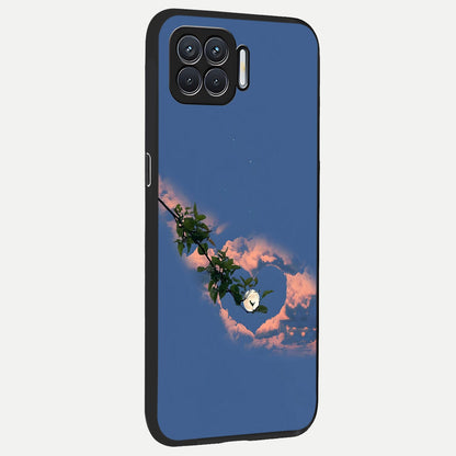  Sky Under Tree back cover For Oppo F17 slim fit glass case with vibrant aesthetic design