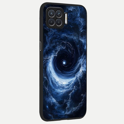  Stunning Galaxy back cover For Oppo F17 slim fit glass case with vibrant aesthetic design