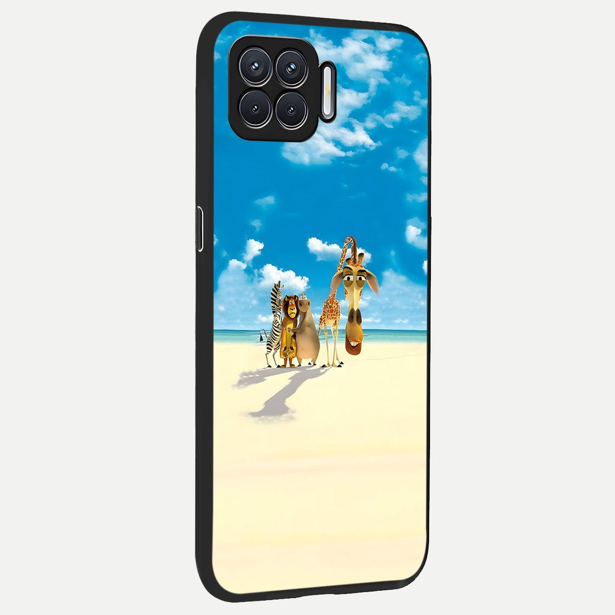  Tropical Fun Squad back cover For Oppo F17 slim fit glass case with vibrant aesthetic design