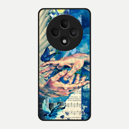 Aesthetic Divider Glass Case For Oppo F27 5G back cover – full design glossy printed glass finish