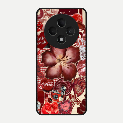  Aesthetic Little Freak Glass Case For Oppo F27 5G back cover – full design glossy printed glass finish