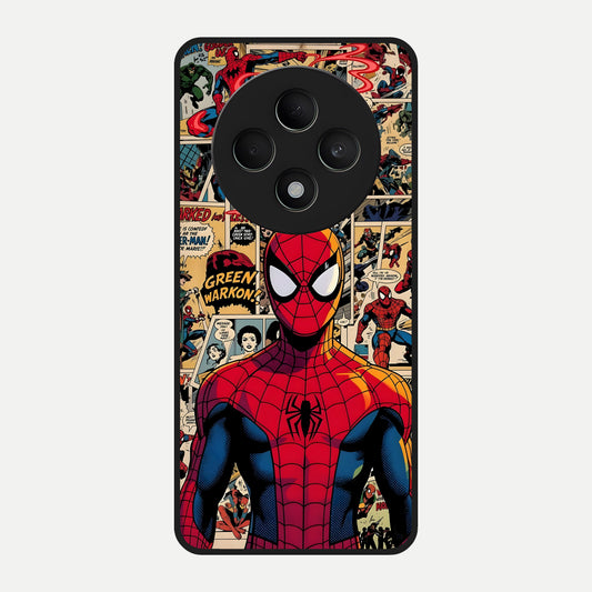  Aesthetic Spider Glass Case For Oppo F27 5G back cover – full design glossy printed glass finish