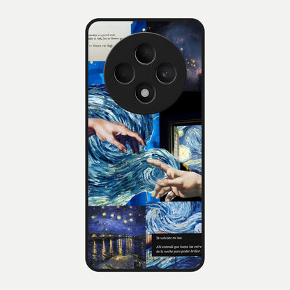  Aesthetic Vando Hands Glass Case For Oppo F27 5G back cover – full design glossy printed glass finish