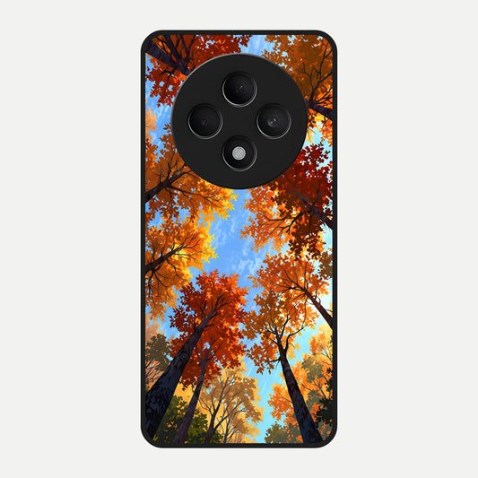  Autumn Sky Rise Glass Case For Oppo F27 5G back cover – full design glossy printed glass finish
