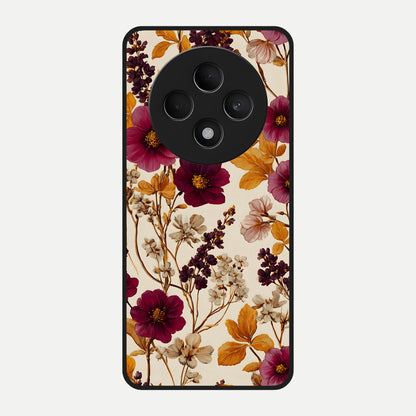  Autumn Wine Bloom Glass Case For Oppo F27 5G back cover – full design glossy printed glass finish