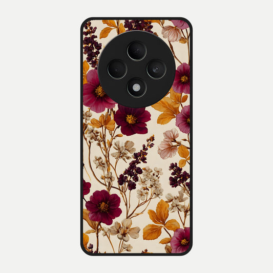  Autumn Wine Bloom Glass Case For Oppo F27 5G back cover – full design glossy printed glass finish