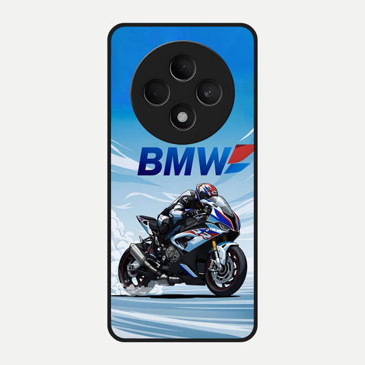  BMW Power Drift Glass Case For Oppo F27 5G back cover – full design glossy printed glass finish