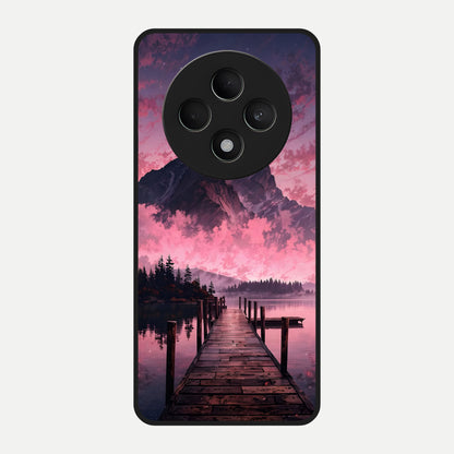  Beautiful Mountain View Glass Case For Oppo F27 5G back cover – full design glossy printed glass finish