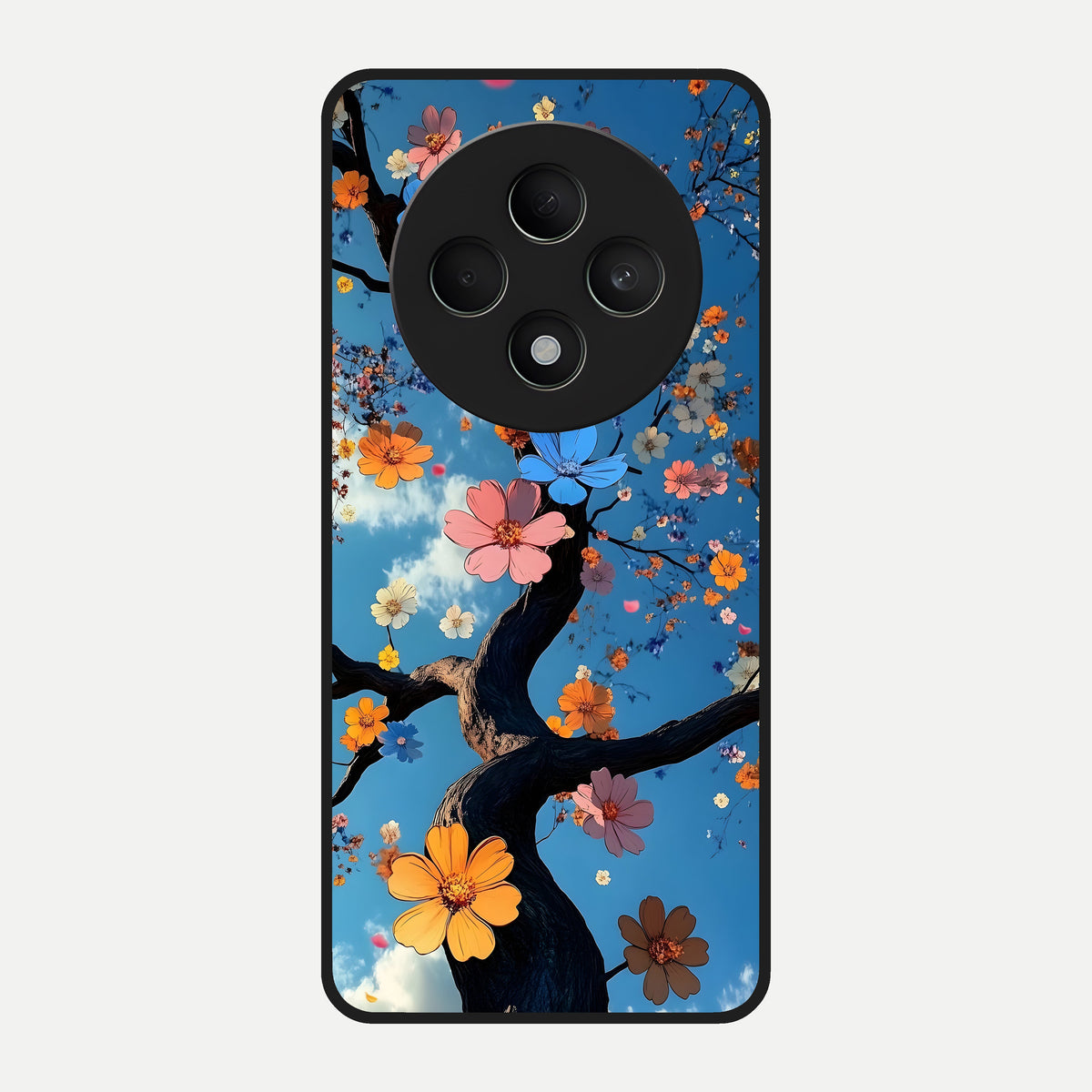  Blossom Dream Sky Glass Case For Oppo F27 5G back cover – full design glossy printed glass finish