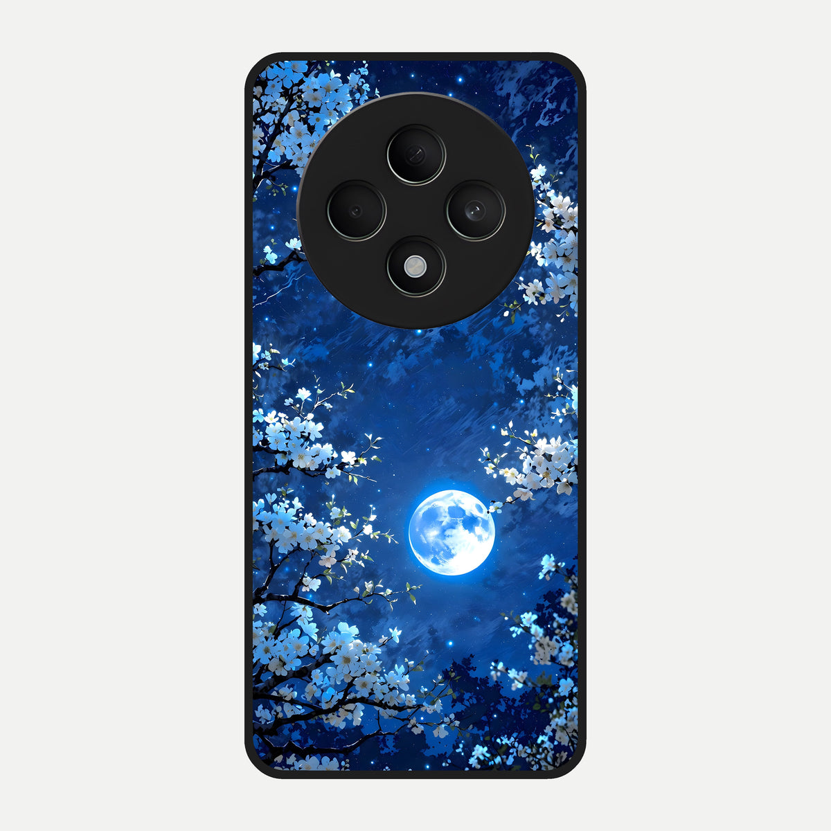  Blossom Moonlight Sky Glass Case For Oppo F27 5G back cover – full design glossy printed glass finish