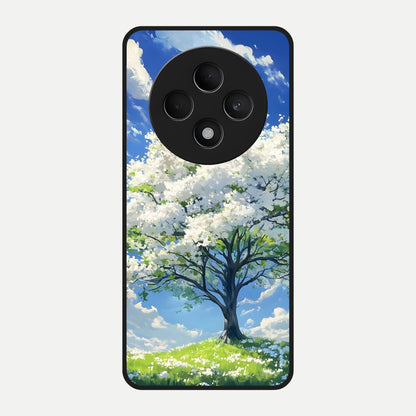  Blossom Sky Serenity Glass Case For Oppo F27 5G back cover – full design glossy printed glass finish