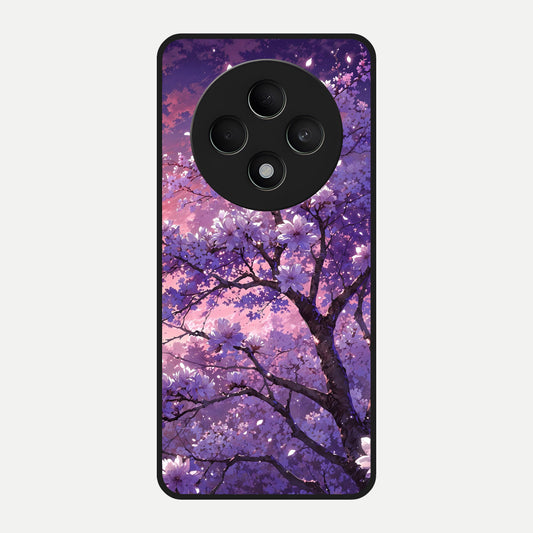  Blossom Tree Glass Case For Oppo F27 5G back cover – full design glossy printed glass finish