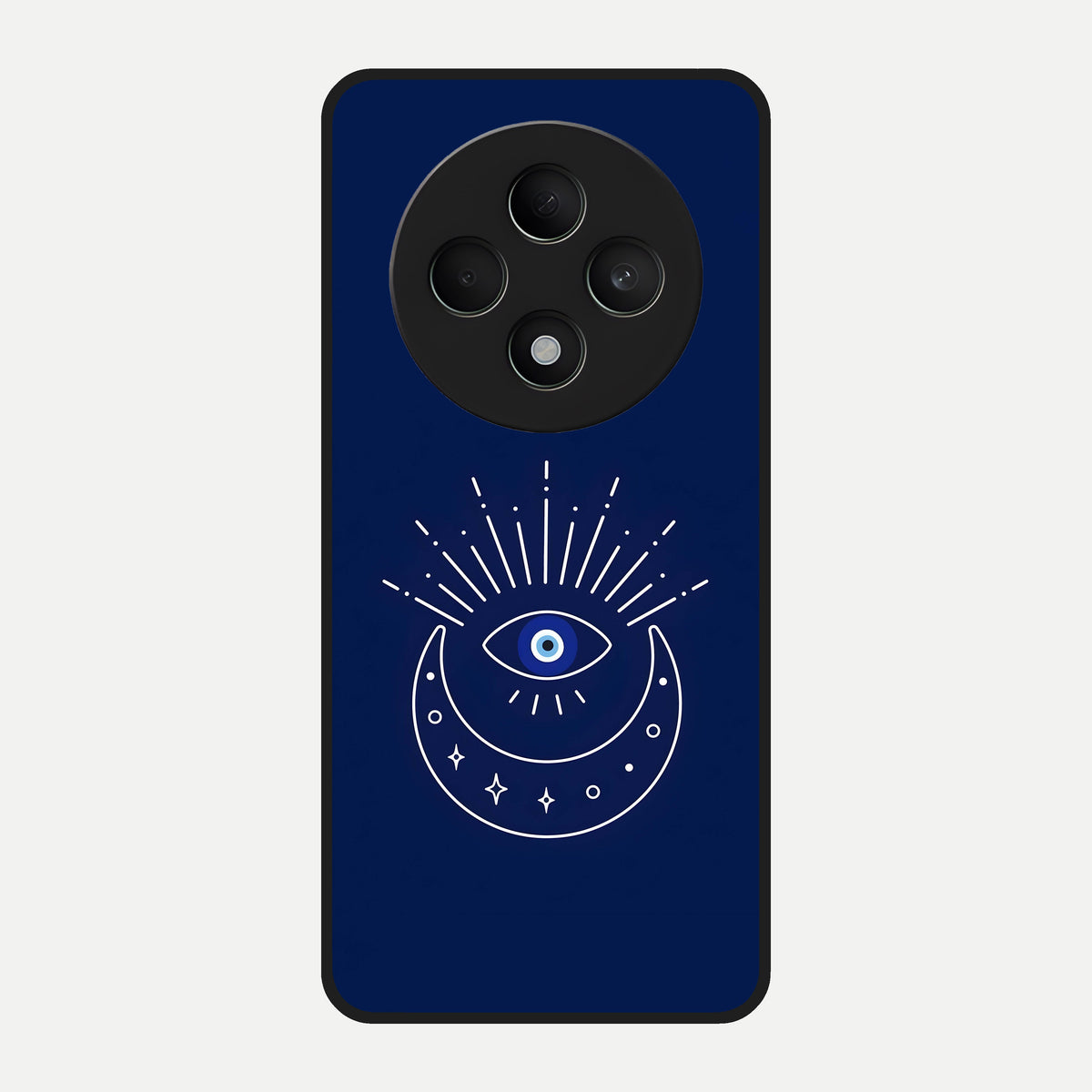  Blue Evil Eye Glass Case For Oppo F27 5G back cover – full design glossy printed glass finish