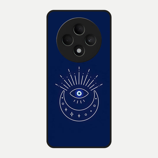 Blue Evil Eye Glass Case For Oppo F27 5G back cover – full design glossy printed glass finish