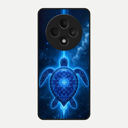  Blue Galaxy Turtle Glass Case For Oppo F27 5G back cover – full design glossy printed glass finish