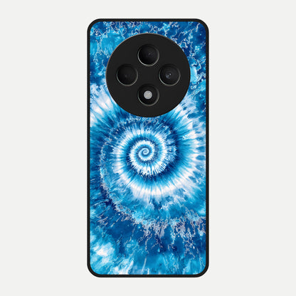  Blue Galaxy Wave Glass Case For Oppo F27 5G back cover – full design glossy printed glass finish