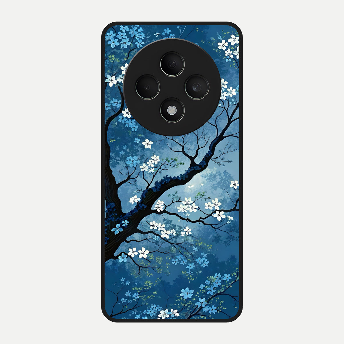  Blue Tree Serenity Glass Case For Oppo F27 5G back cover – full design glossy printed glass finish