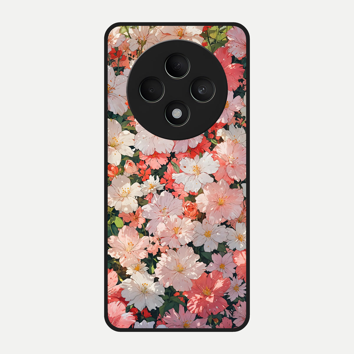  Blush Bloom Field Glass Case For Oppo F27 5G back cover – full design glossy printed glass finish