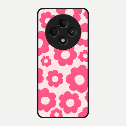  Blush Flower Pop Glass Case For Oppo F27 5G back cover – full design glossy printed glass finish