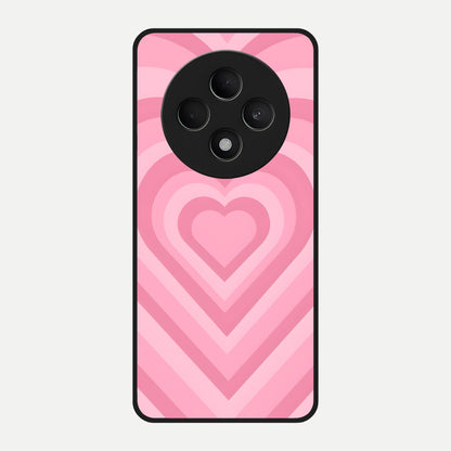 Blush Heart Waves Glass Case For Oppo F27 5G back cover – full design glossy printed glass finish